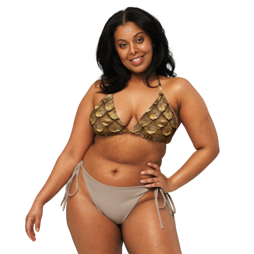 Goddess – All-Over Print Recycled Padded String Bikini Top