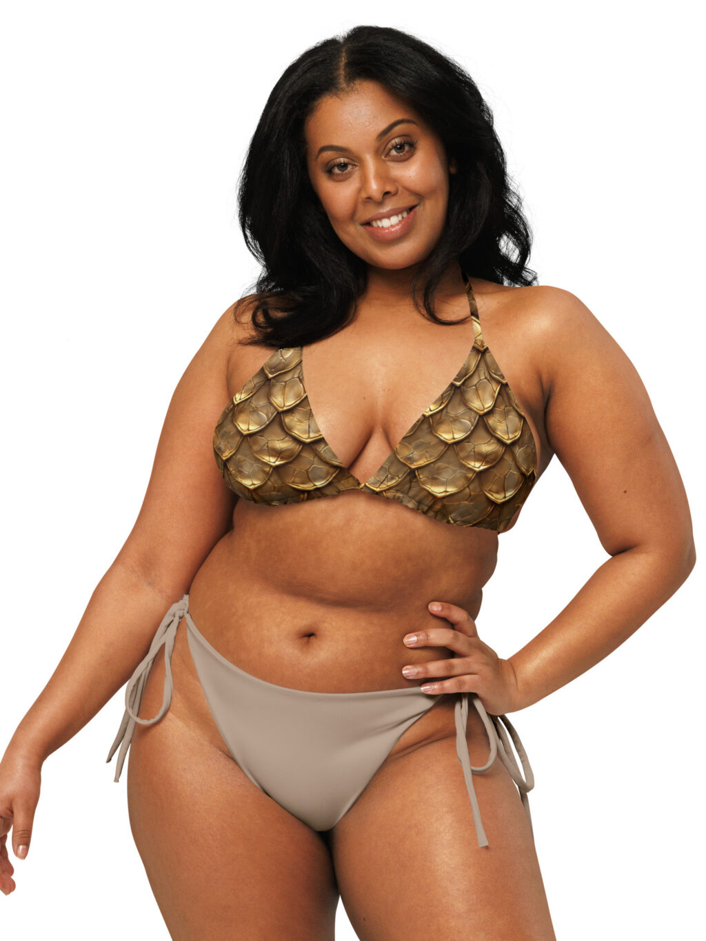 Goddess – All-Over Print Recycled Padded String Bikini Top