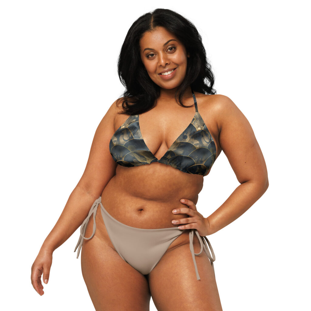 Athena – All-Over Print Recycled Padded String Bikini Top