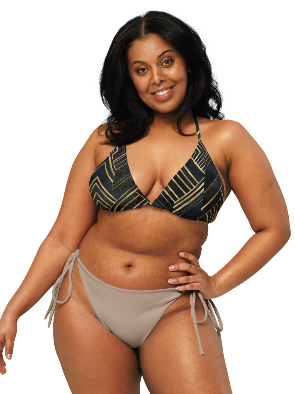 Flapper – All-Over Print Recycled Padded String Bikini Top