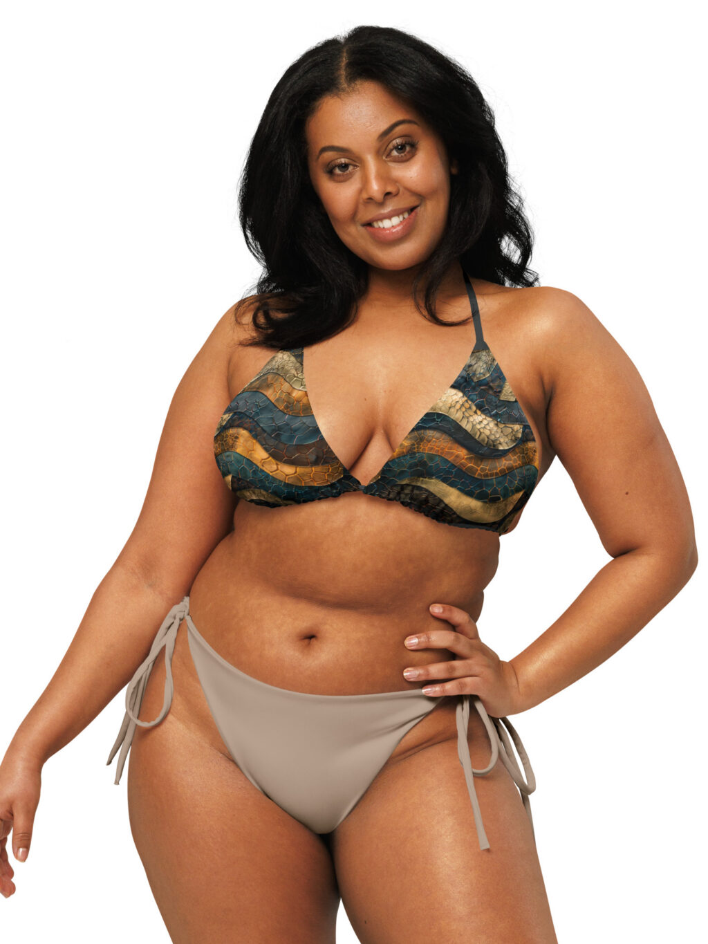 Vixen – All-Over Print Recycled Padded String Bikini Top