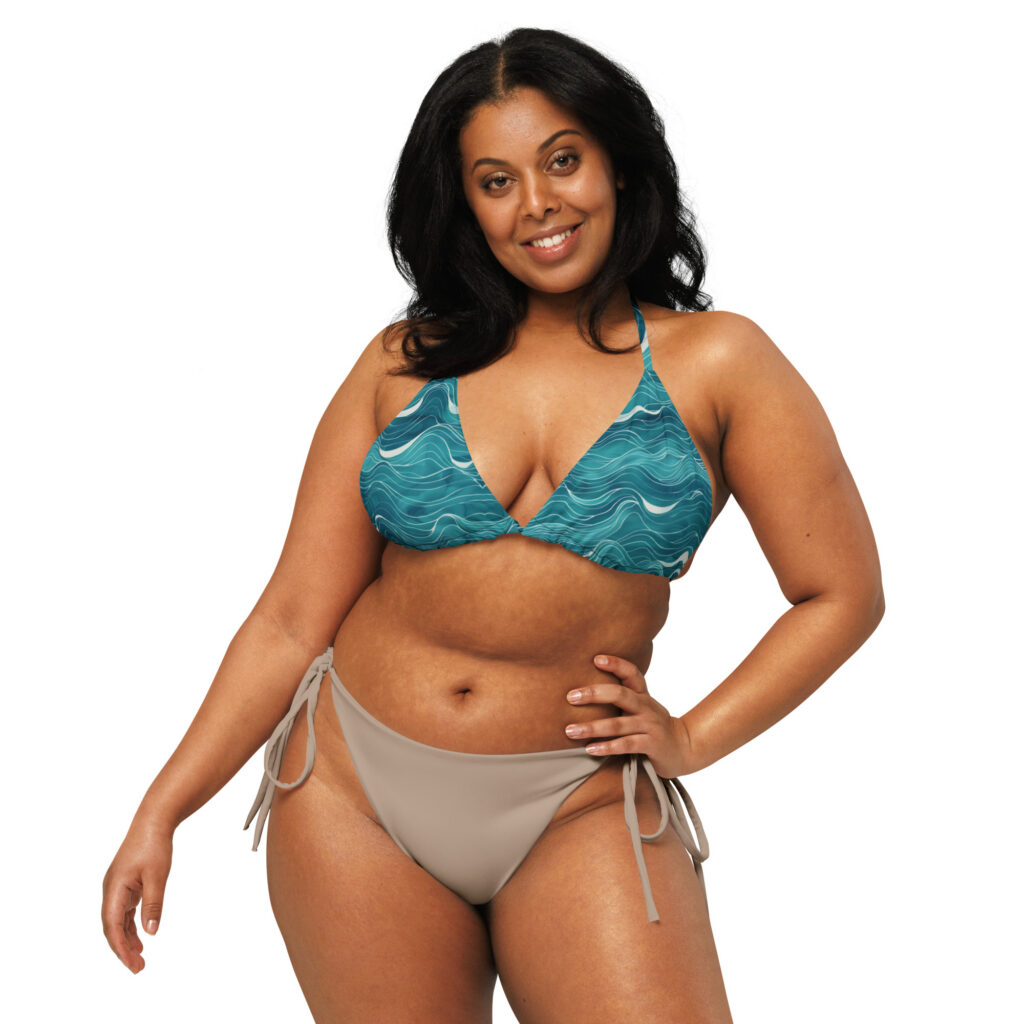 Venus – All-Over Print Recycled Padded String Bikini Top