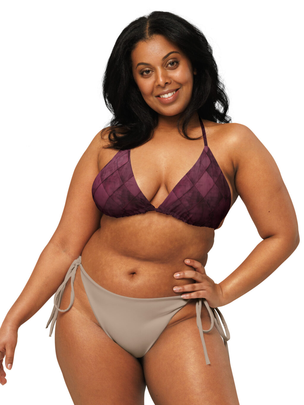 Diana – All-Over Print Recycled Padded String Bikini Top