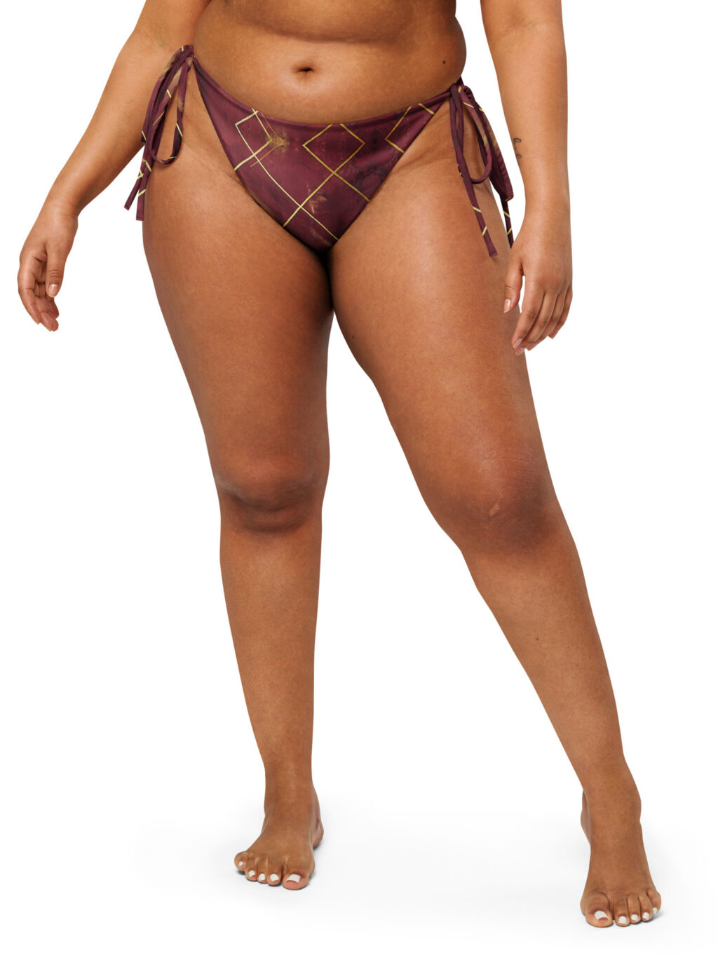 Royal – All-Over Print Recycled String Bikini Bottom