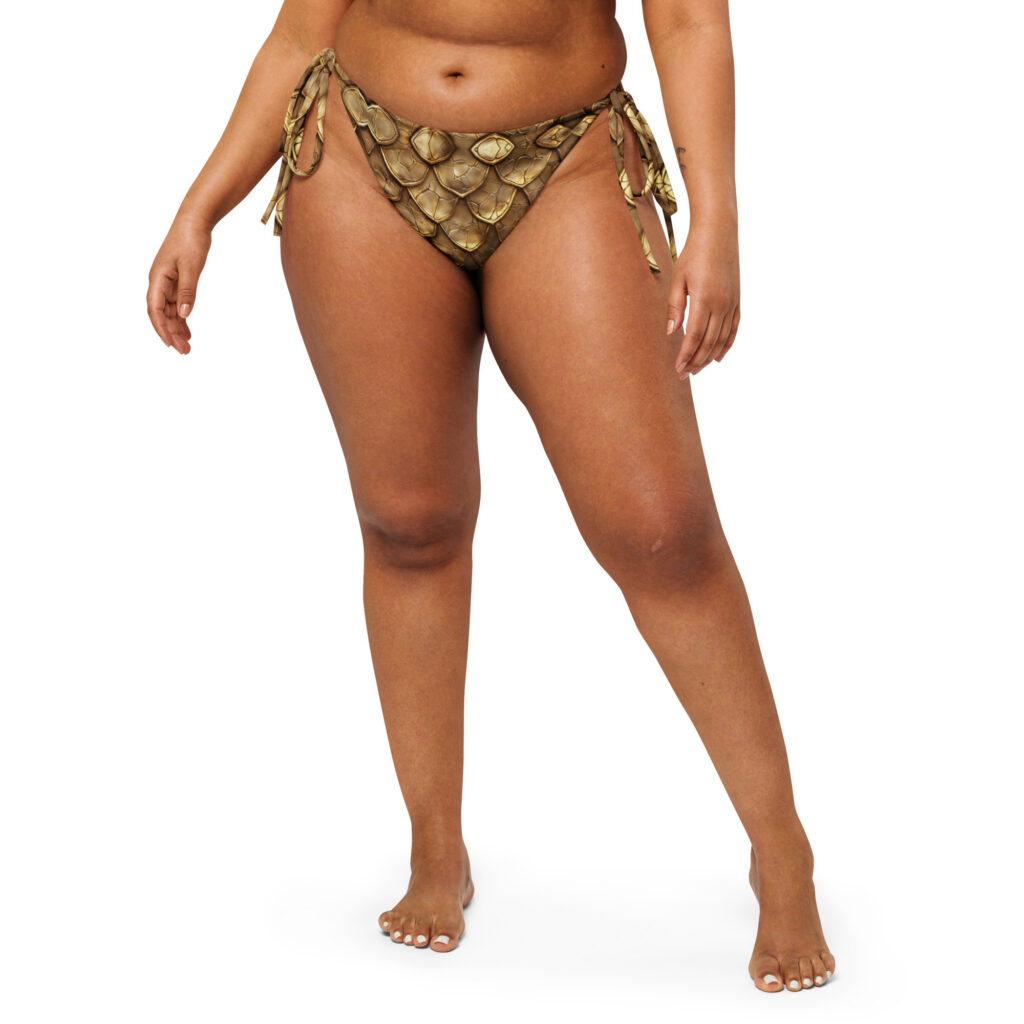 Goddess – All-Over Print Recycled String Bikini Bottom