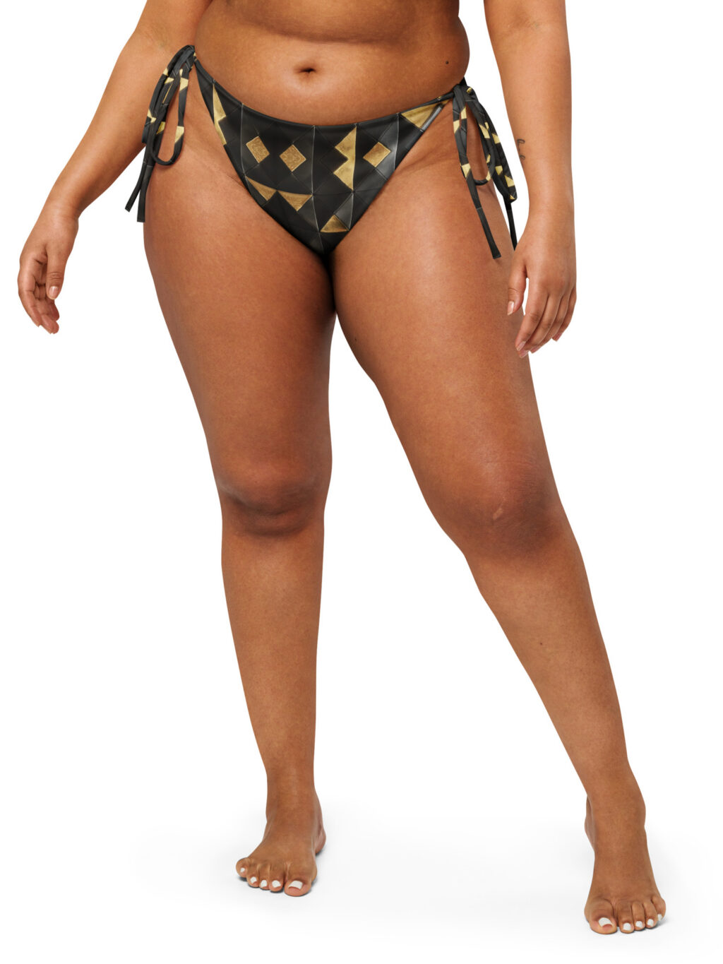 Queen – All-Over Print Recycled String Bikini Bottom