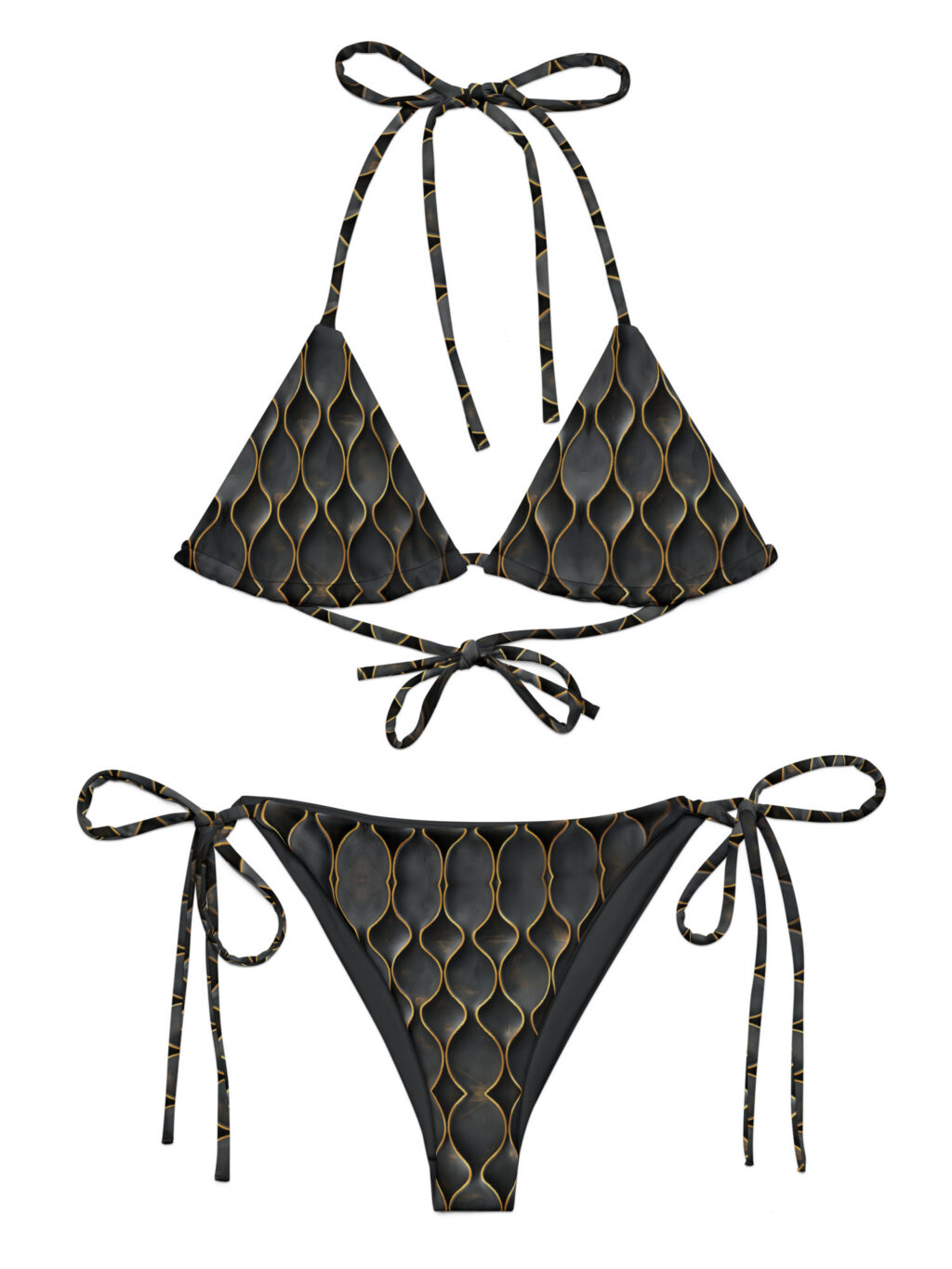 Siren – All-Over Print Recycled String Bikini Set
