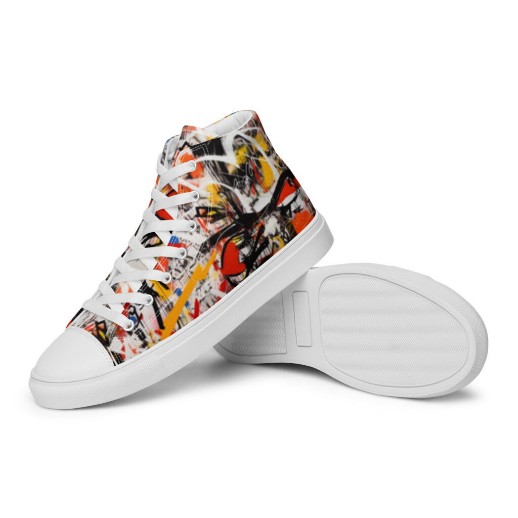 Men’s high top canvas shoes